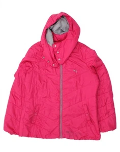 PUMA Womens Hooded Padded Jacket UK 16 Large Pink OQ09 - Picture 1 of 5