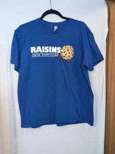 Herren Tshirt L Rosinen Ruin Everything Humor Blau - Bild 1 von 4