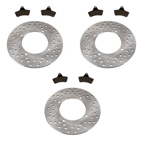 Front Rear Brake Rotors Semi-Metallic Pads 1999-2004 for Arctic Cat 250 Utility - Picture 1 of 1
