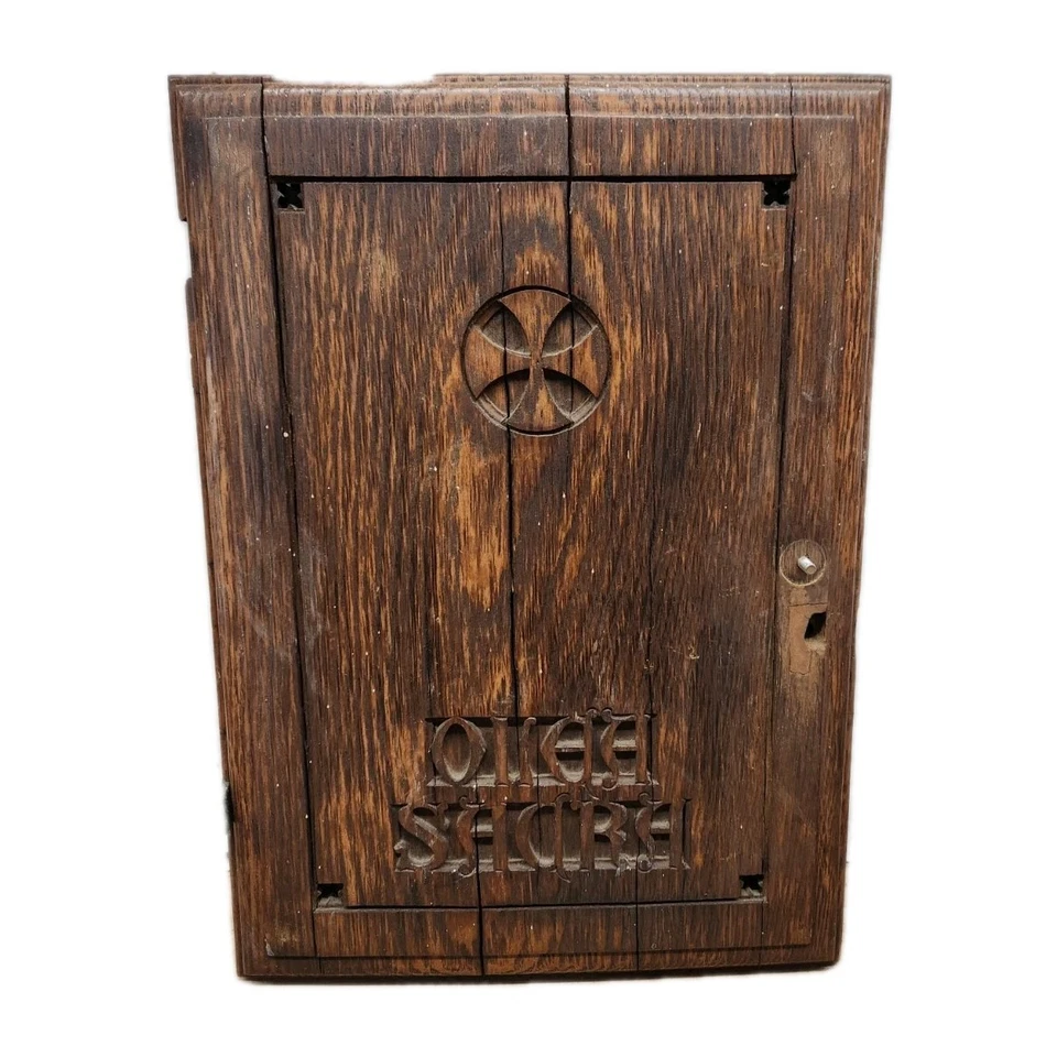 Panel de puerta de gabinete tallado antiguo rescatado, roble gótico neoclásico Foto 1 de 2