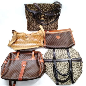 Celine Bolso de Mano Bolso de Hombro Bolso sin asas Juego de 5 Marrón PVC 2507874 - Imagen 1 de 11