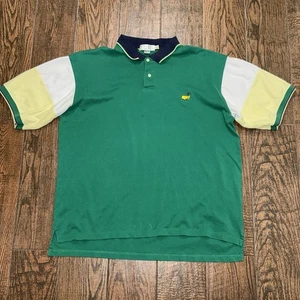 Masters Augusta National Golf Shop Mens VTG Slazenger Colorblock Polo Shirt XL - Picture 1 of 2