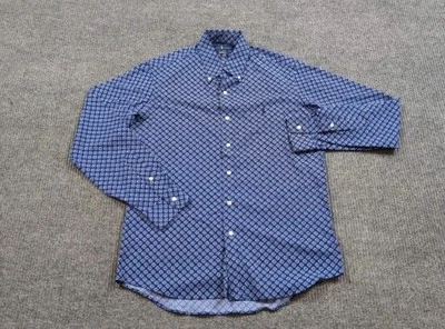 Camisa Ralph Lauren Para Hombre Pequeña Azul Rendimiento Nylon Elástico Botón Manga Larga Foto 1 de 4