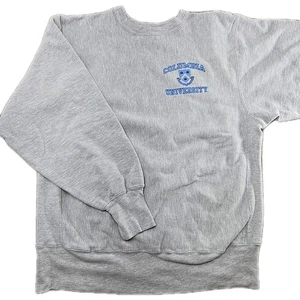 Vintage 80er 90er Columbia University Sweatshirt Champion Reverse Weave XL grau - Bild 1 von 11