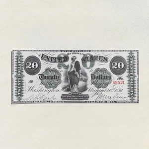 20 Dollars 1861 Boston Demand Note Greenback Reproduction Banknote Fr US# 13 - Picture 1 of 4