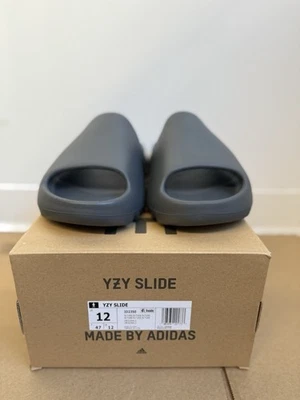 阿迪达斯 Yeezy Slide Slate 灰色 12 码-100% 正品带收据 ID2350 全新 — 第 1/3 张图片