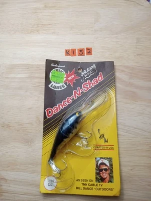 Vintage Strike King Dance-N-Shad Fishing Lure Jelutong Wood in Original Package - Image 1 of 4