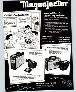1962 PAPER AD Rainbow Crafts Magnajector Toy Projector Duojector Ed-U-Cards - Picture 1 of 2