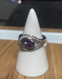 Stunning Fragrant Jewels Amethyst Ring Size 8 - Picture 1 of 6