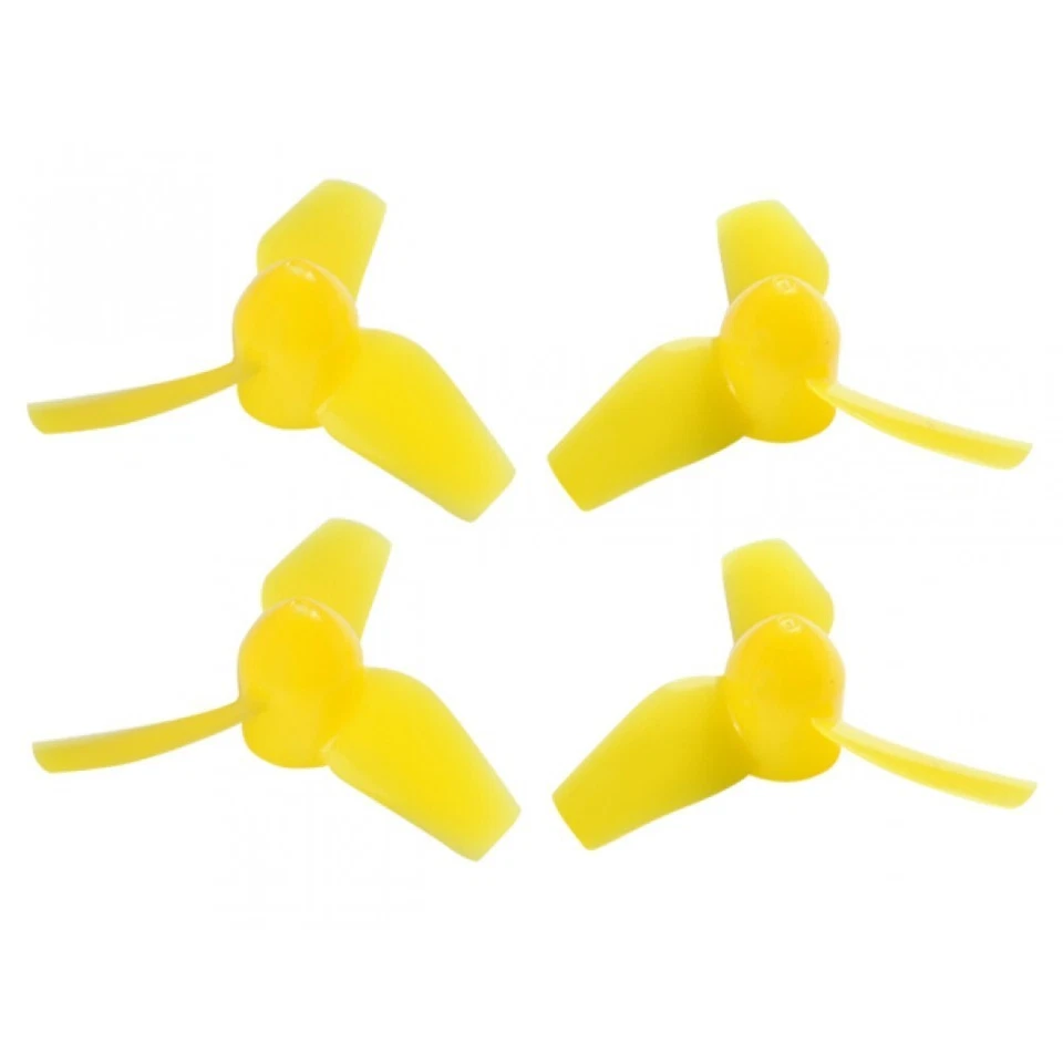 Microheli Plastic 3-Blade Propeller 31mm/0.8mm Shaft CW/CCW Set (YELLOW) - Image 1 of 1
