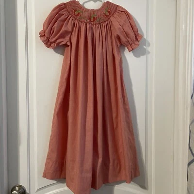Amanda Remembered Smocked Embroidered Dress Bishop Pumpkin Patch size 5. NWT - Image 1 of 4
