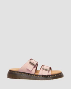 Dr. Martens sandali iconici da donna Josef in pelle nabuk con slide rosa - Foto 1 di 8