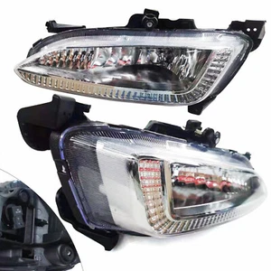 LH+RH For 2013-2015 Hyundai Santa Fe Fog Lights Lamps Assembly Set Left+Right - Foto 1 di 16