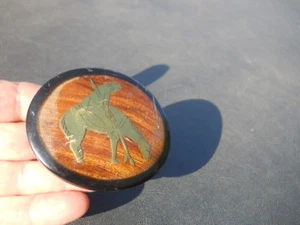 Vintage Hand Crafted Wood Fancy End of Trail Western Style Belt Buckle - Picture 1 of 4