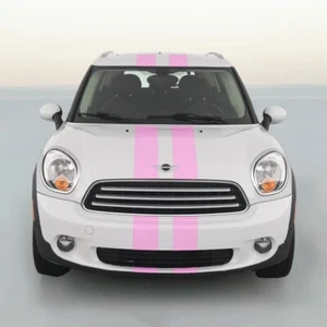 DUAL 4" VINYL RALLY STRIPES RACING STRIPE + BONUS KIT For PINK MINI COOPER S - Foto 1 di 3