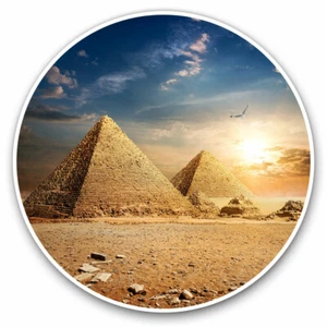 2 x Vinyl Stickers 30cm - Amazing Pyramid Sunset Egyptian  Cool Gift #8472 - Afbeelding 1 van 9