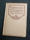 Antique Hardcover Book Roger W Babson FUNDAMENTALS OF PROSPERITY 1920 /116