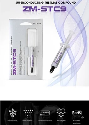 (RoHS) Zalman NEW ZM-STC9/ 4g / Thermal Compound / CPU Cooling /Thermal grease - Image 1 of 4