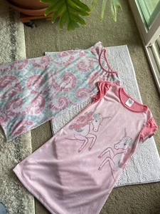 NWT Falls Creek Nightgowns Pajamas Unicorn Comfy Cozy Cute Girls Minimalistic X - Picture 1 of 7