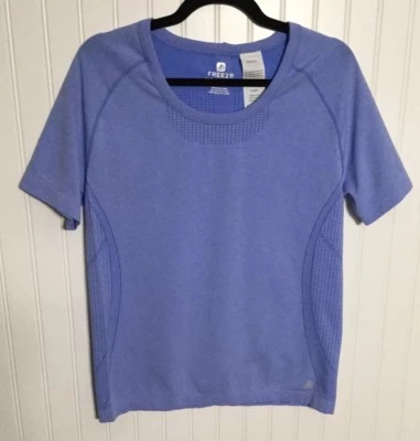 Top deportivo manga corta azul XL Free Country Free 2 B para mujer Foto 1 de 4