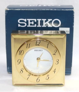 Seiko Clock ~ Gold Tone ~ Battery Operated ~ In Original Box - Picture 1 of 12