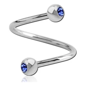 Micro spirale acier avec boules strass - Imagen 1 de 11
