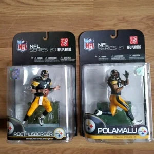 Lot of 2 McFarlane NFL 2009 Ben Roethlisberger & 2009 Troy Polamalu-Pittsburgh - Picture 1 of 4