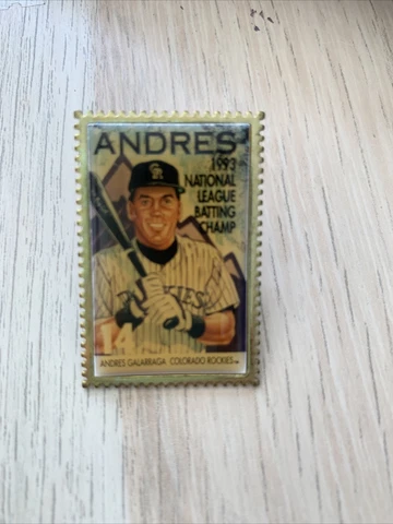 Colorado Rockies Andres Galarraga 1993 National League Batting Champ Pin Cover