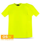 Men's Soft Lightweight Hi Vis Tee Breathable Fabric Quick Dry Round Neck