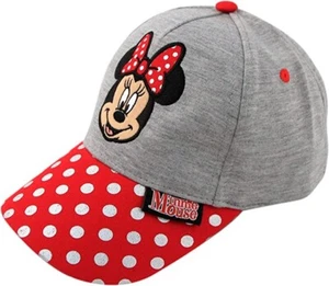 Disney Girls Little Minnie Mouse Baseball Hat-Red/Gray - Picture 1 of 6
