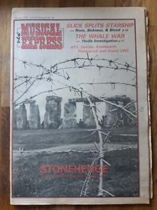 NME Newspaper July 1st 1978 Stonehenge Cover Sex Pistols Advert - Imagen 1 de 10