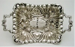 Hungarian Solid Silver Bowl  Basket 13” long Hallmarked GG Budapest c1837 - Picture 1 of 11