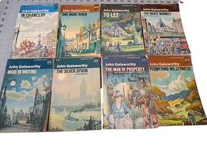 8 x Book lot by John Galsworthy Scribner Library Classic 1970 Paperback - Picture 1 of 6
