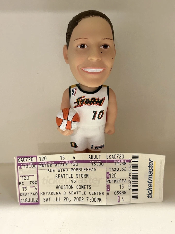 2002 Sue Bird Seattle Storm Rookie Year Bobblehead INCLUDES FULL TICKET with BOX - Image 1 of 4