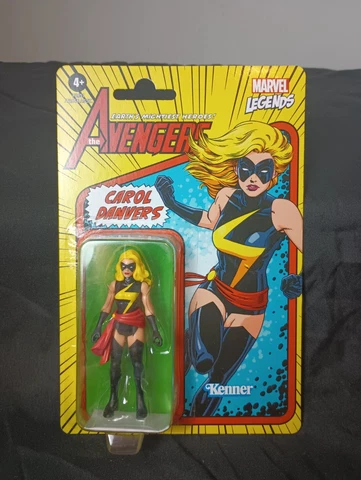 Carol Danvers 3.75" Scale Retro MARVEL LEGENDS Hasbro Kenner MOC NEW Cover