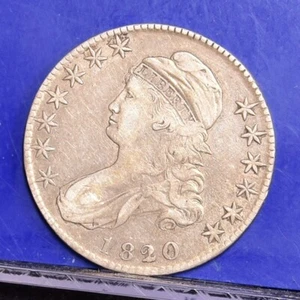1820/19 Bust Half Dollar - Sq 2 - XF Details, Cleaned (#53630-L) - Picture 1 of 9