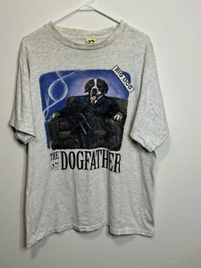 Vintage Big Dog Sportswear T-Shirt Men XL The Dogfather 90s Parody Y2K Distress - Picture 1 of 8