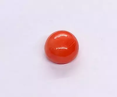 Cabujón redondo coral naranja italiano natural de 8 mm para hacer joyas Foto 1 de 4
