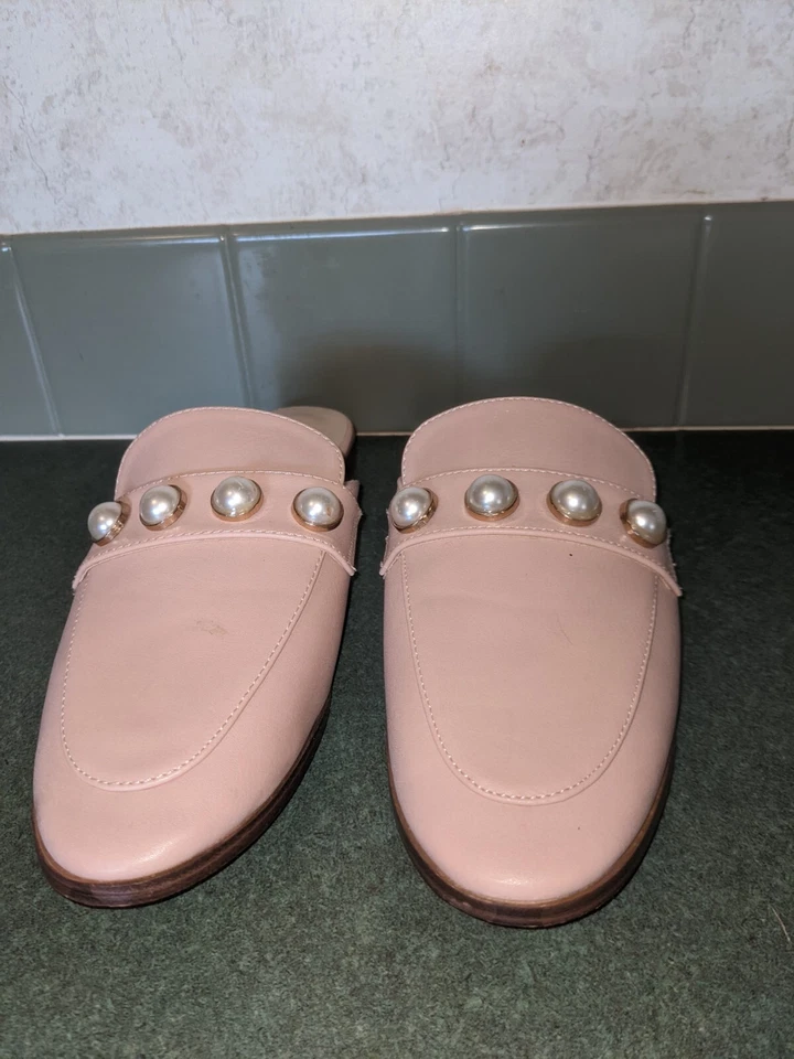 Catherine Malandrino Women's Slip Ons Quentin Faux Pearl Blush Pink Shoes 7.5 - Image 1 of 4