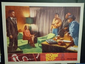 Lobby Card 1965 THE SATAN BUG agent George Maharis Anne Francis gunpoint
