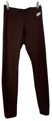 Nike Mujer Ropa Deportiva Esencial Tiro Medio Leggings Negro Púrpura Talla Pequeña Pantalones Foto 1 de 4