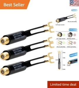 High-Quality 3-Pack Coaxial Transformers - 75/300 Ohm for Superior Signal - Picture 1 of 9