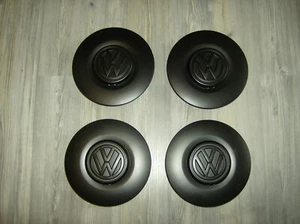 4 tapacubos originales negros VW Golf 3 tapacubos Polo Lupo Variant - Imagen 1 de 4