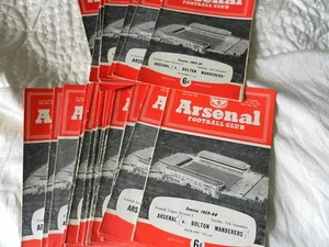 ARSENAL HOME PROGRAMS 1959 - 61 - INC FA CUP FRIENDS JUEGOS DE REPETICIÓN - Imagen 1 de 1