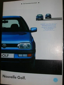 PROSPEKT VOLKSWAGEN GOLF 3 FRANZÖSISCHES MODELL 1991 - Bild 1 von 2