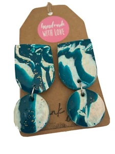 Handmade Polymer Clay Statement Earrings. - Picture 1 of 3