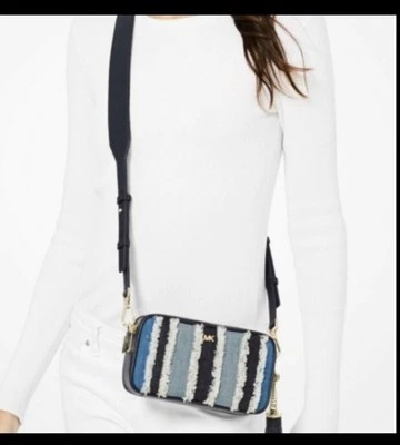 Bolso Bandolera Michael Kors Denim Jet Set Mediano Cámara Nuevo con Etiqueta Foto 1 de 4