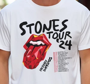 The Rolling Stones Hackney Diamonds T-Shirt Tour 2024 Premium Comfort Colors Tee - Picture 1 of 6