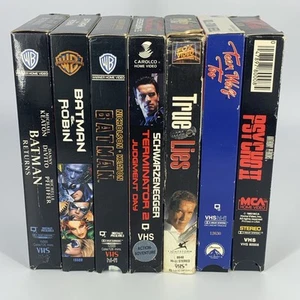 VHS Lot: Horror Action Genre Arnold Psycho 2 II Teen Wolf Batman Terminator 1980 - Picture 1 of 19