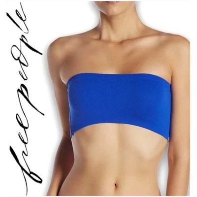 Free People Nina Bandeau Strapless Bra Blue Flame Bralette Size Small (S)   - Image 1 of 4